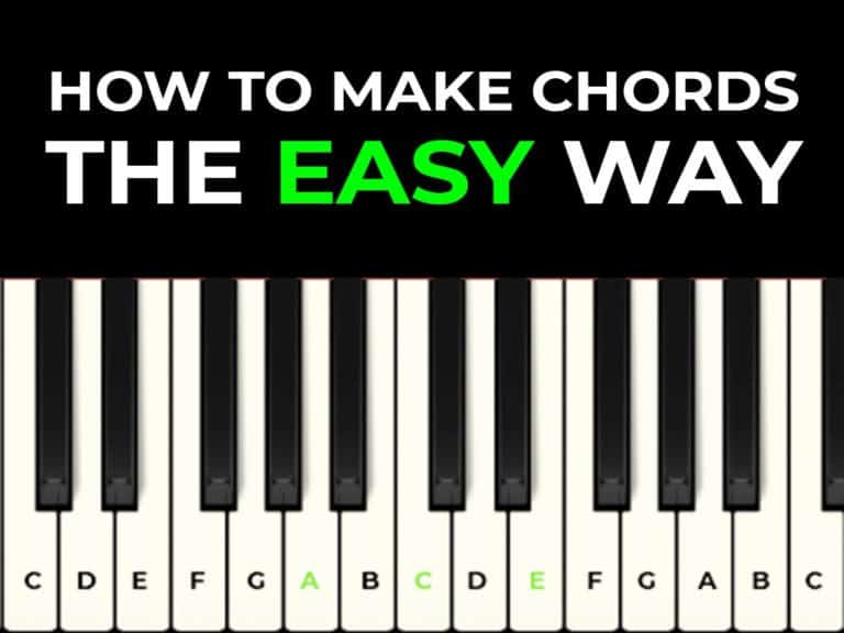 how to make piano chords the easy way