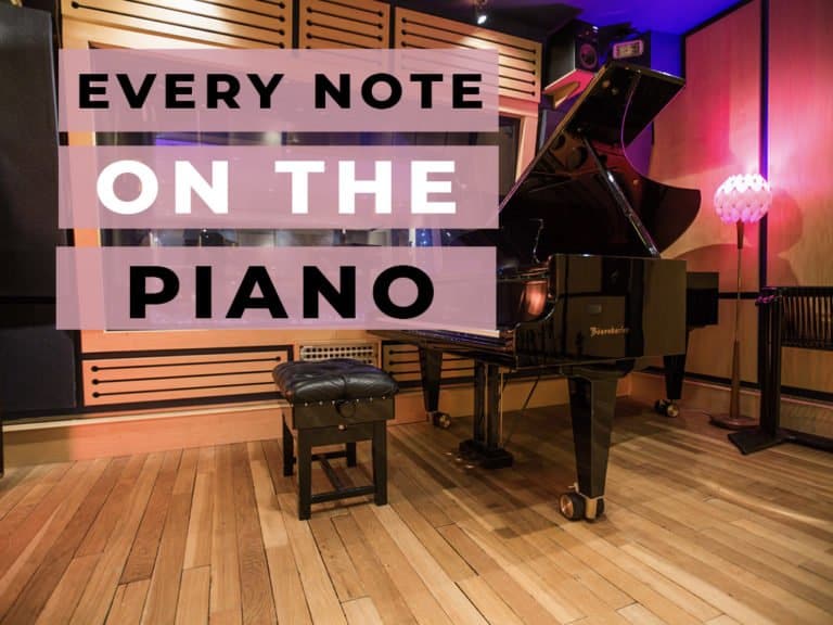 all notes on the piano