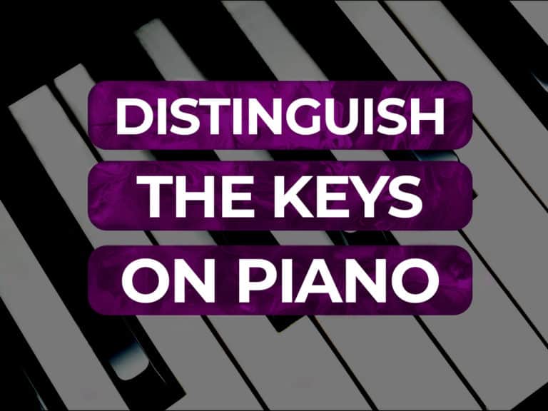 distinguish the keys on the piano