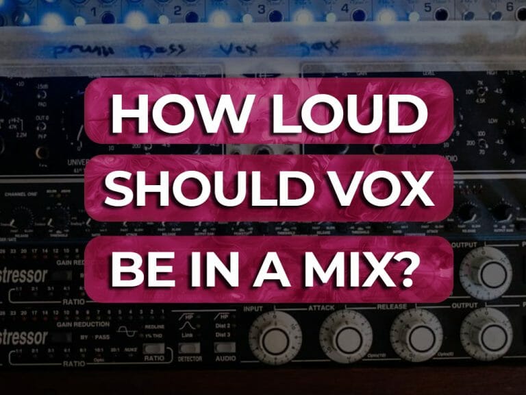 how loud should vocals be in a mix